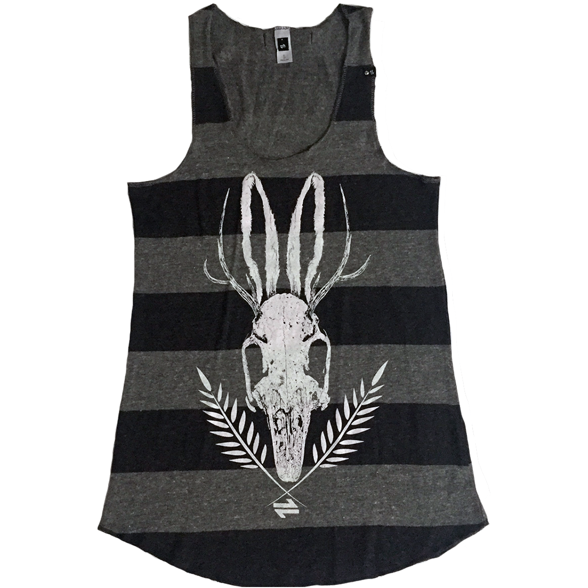 Equillibrium Racer Back Tank: Jackelope Skull (Women)