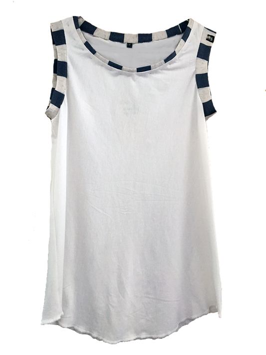 EQ Tank: Striped Hem Tank Top