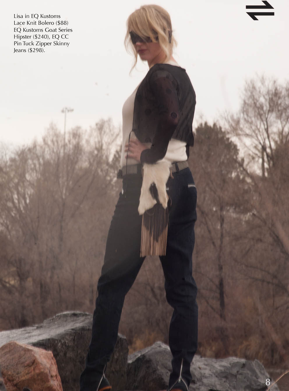 Equillibrium Upcycled Leather & Goat Fur Hipster Purse - Equillibrium - 3